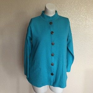 Soft Surroundings Vibrant Blue Jacket